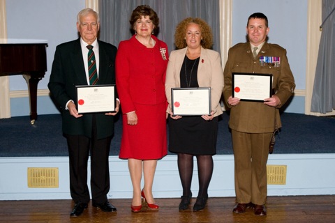 The Wiltshire ACF Officers wtith Lord-Lieutenant Mrs Sarah Troughton