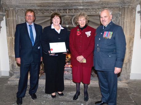 Susan Moorehead recipient of a Somerset's Lord-Lieutenant's Award from Lady Gass Susan Moorehead with her husband Peter Moorehead (left), Lord-Lieutenant Lady Gass and Wing Commander of Devon and Somerset ATC Brian Wills-Pope (right) at the awards ceremony in Wells.