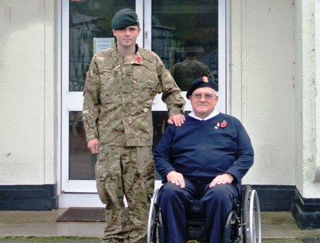 Navy veteran Edwin Thomas with grandson Connor Oldfield
