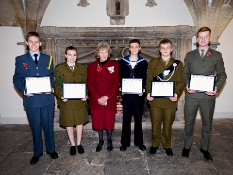 Somerset Lord-Lieutenant's Cadets 2013 at the awards ceremony