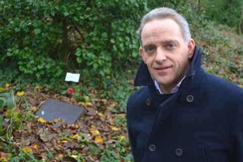 Major Andy Morris at the Bristol cemetery