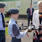 Air Training Corps Cadets Joseph Brace, 14, and Stephanie Tatar, 13, both of 2282 Somer Squadron (Midsomer Norton), demonstrate the QuadCopter to HRH The Countess of Wessex.